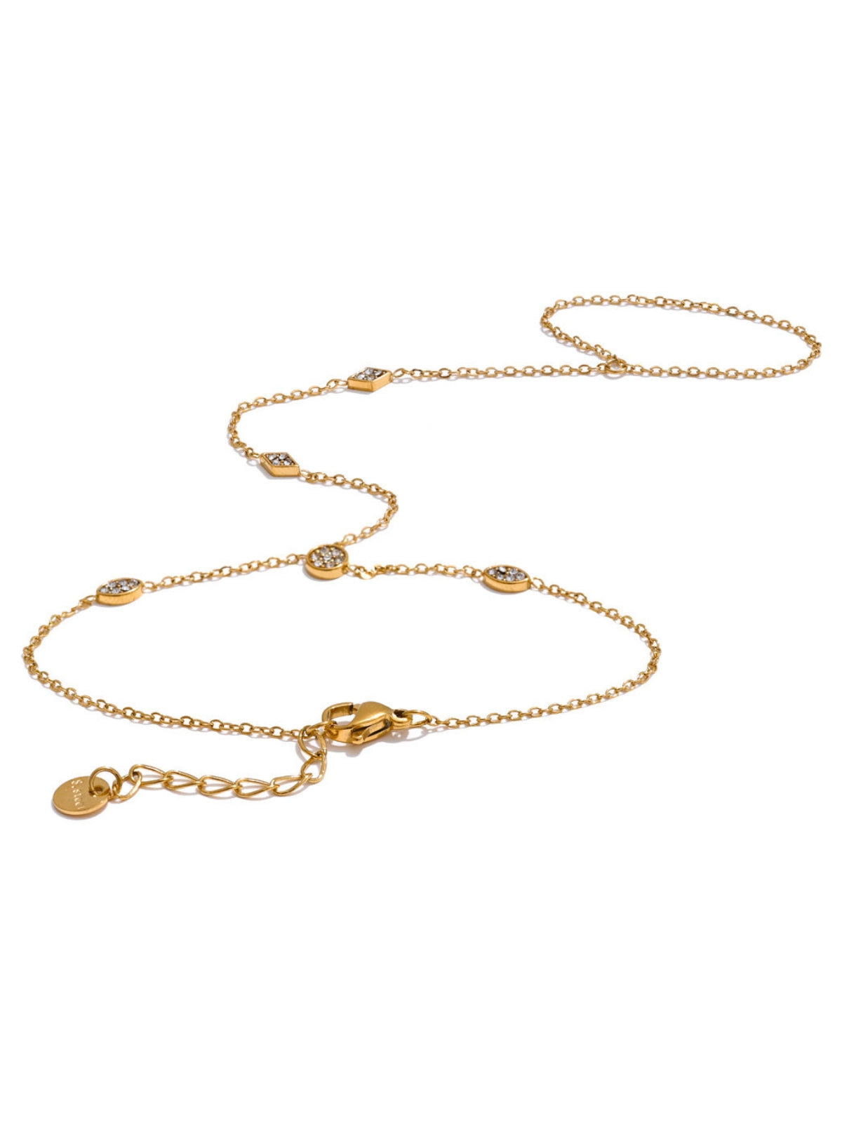 Arabella Hand Harness luxury gold-plated stainless steel hand-harness by Shine With Me, front view.