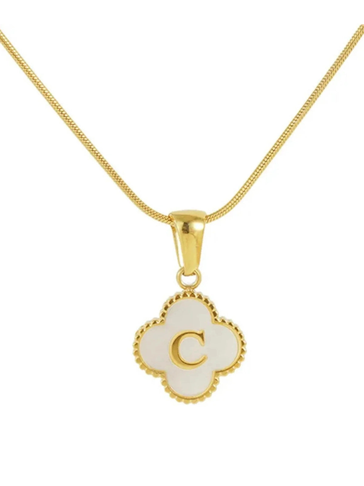 Clover Letter Necklace