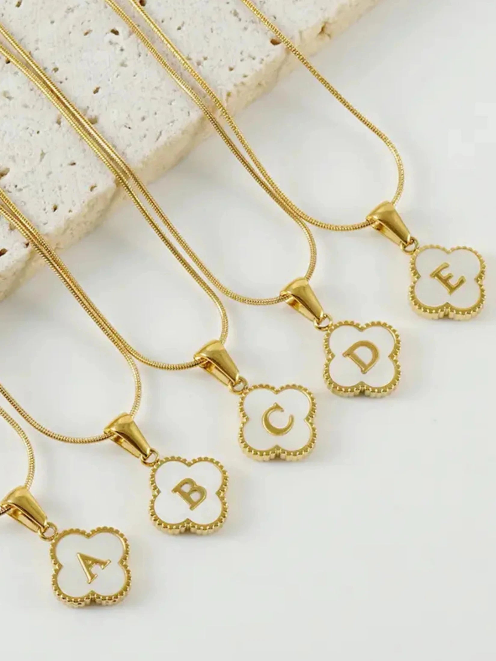 Clover Letter Necklace