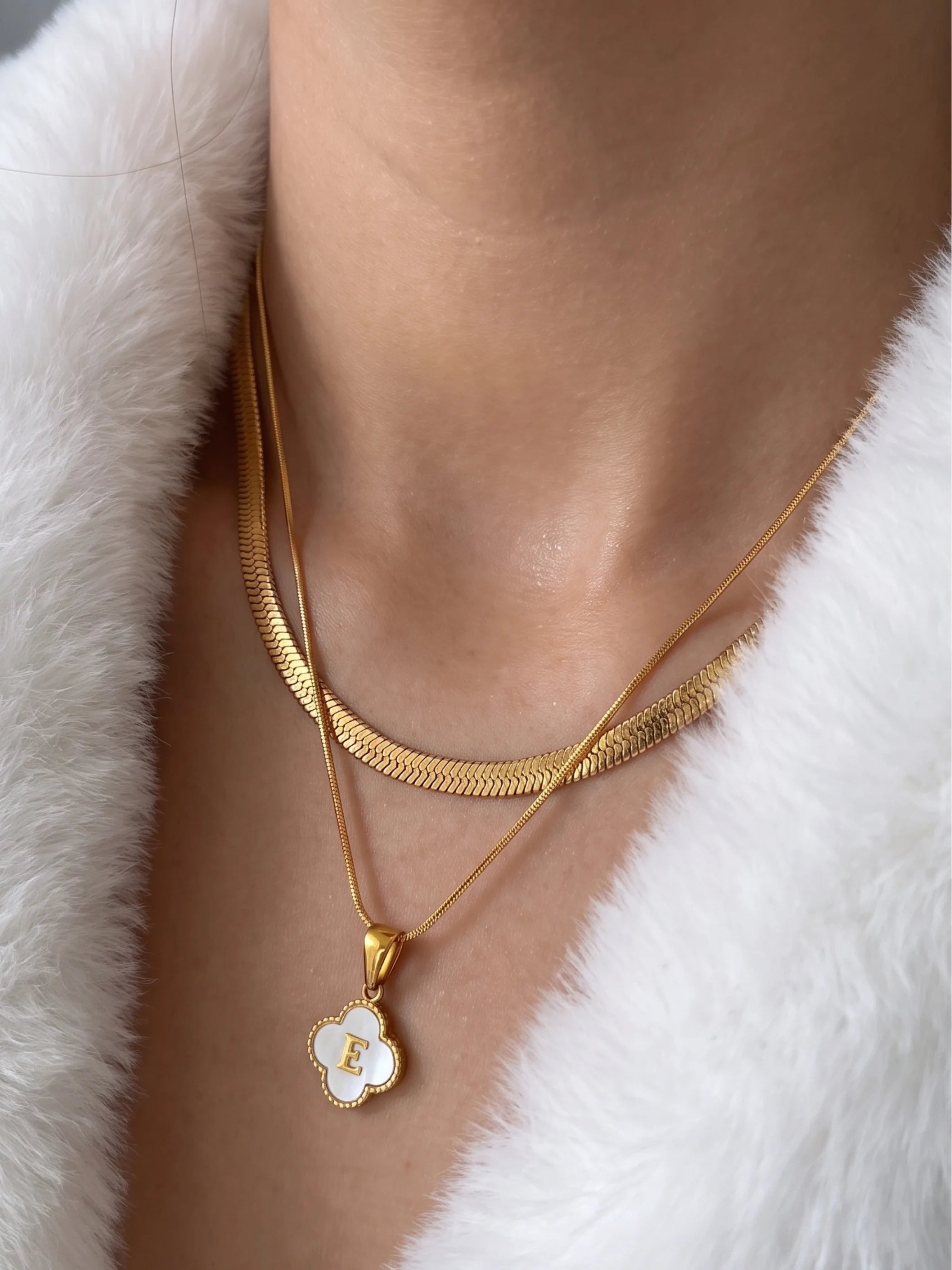 Clover Letter Necklace