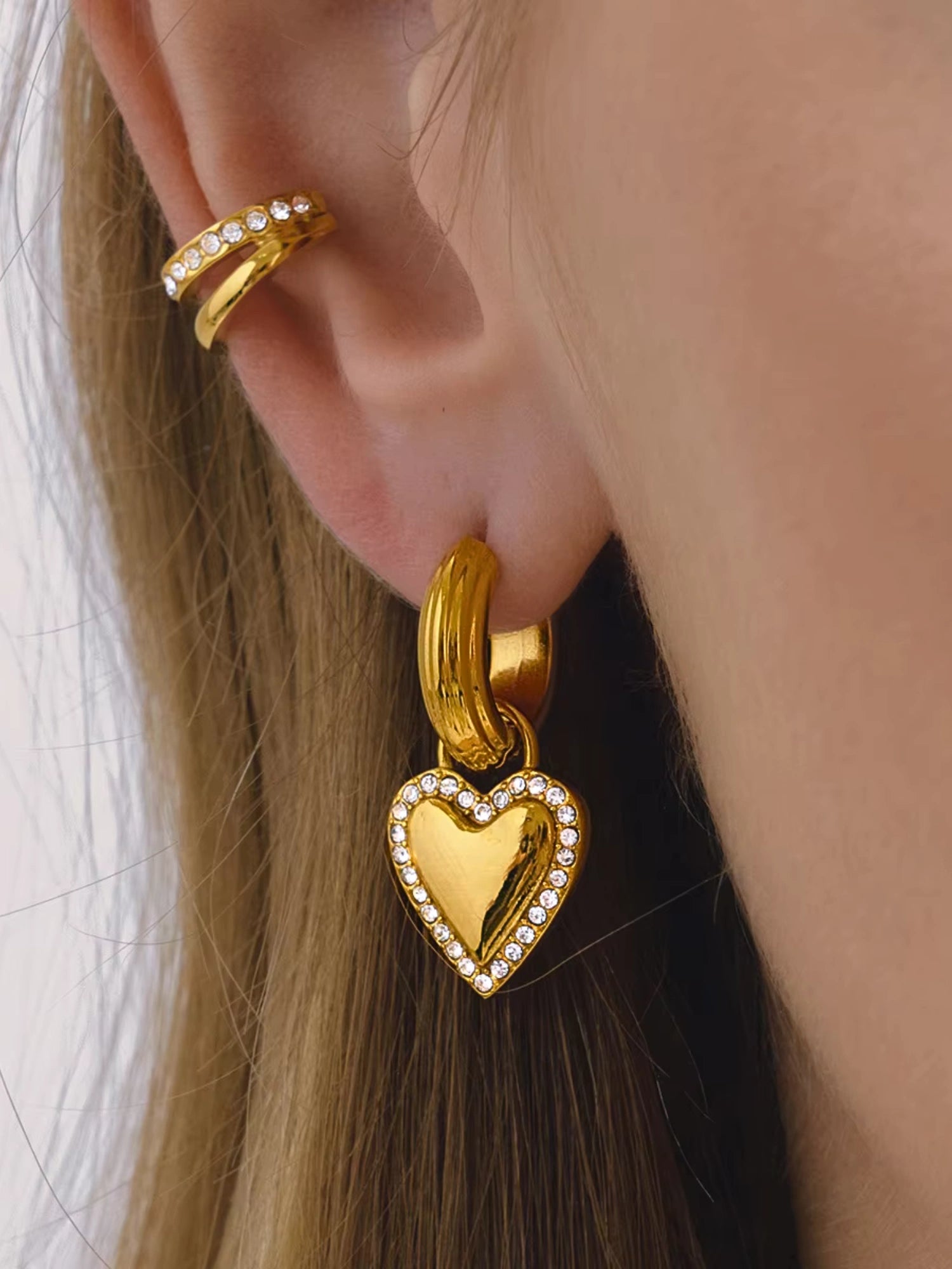 Amor Heart Hoop Earring