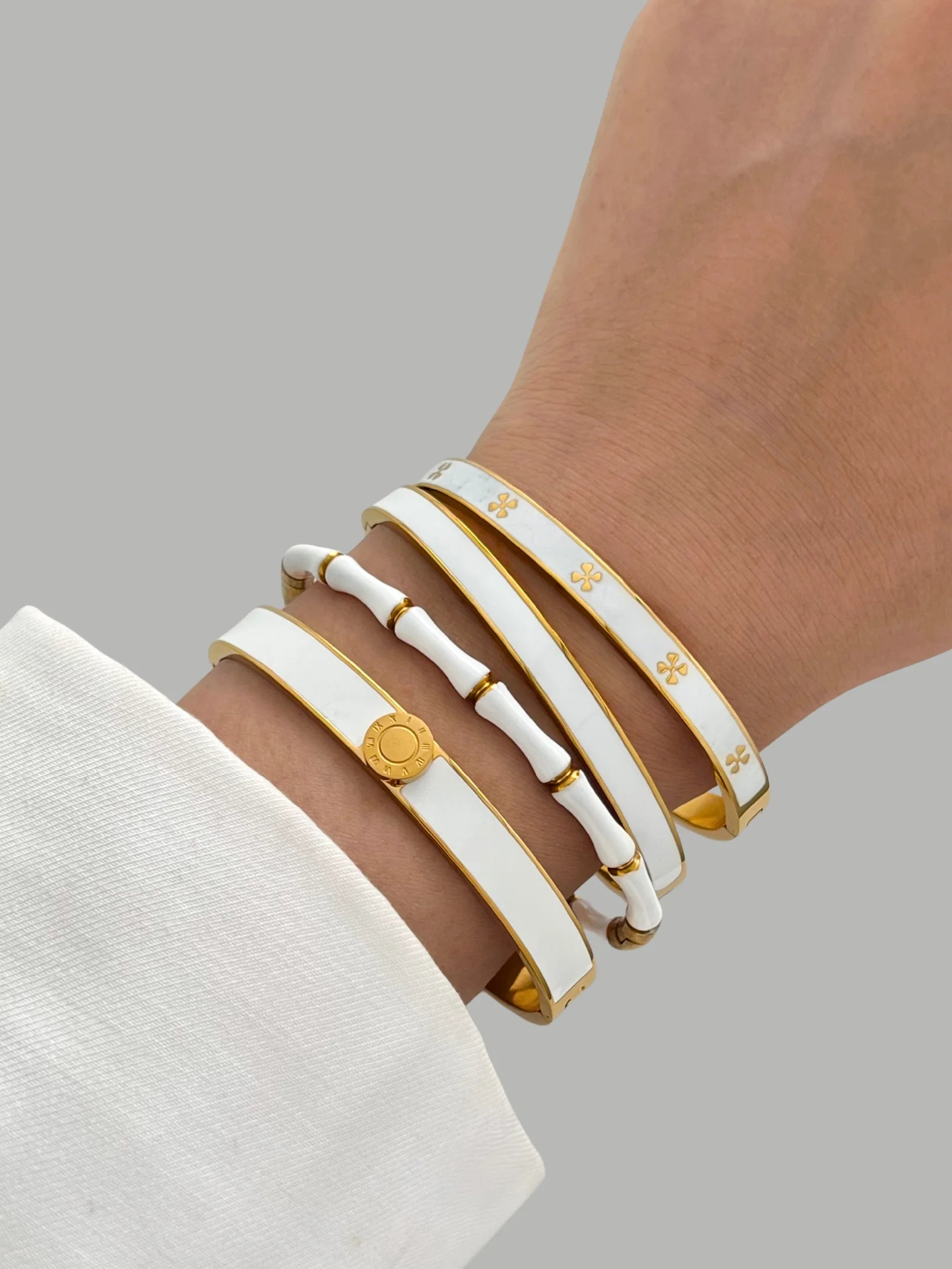 Stripe Enamel Bangle