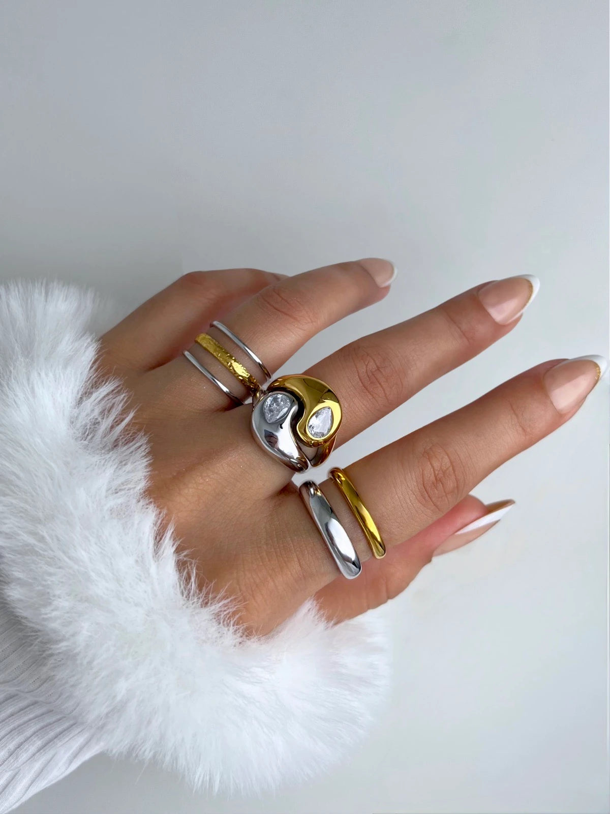 Taycee Ring – Side angle showing modern minimal design – Shine With Me