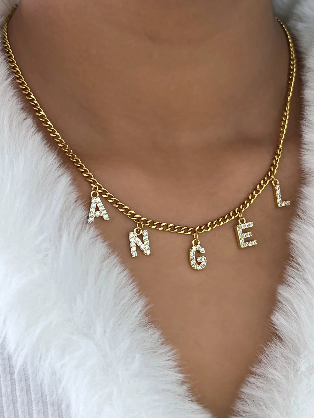 Lily Classic Suspended Custom Name Necklace