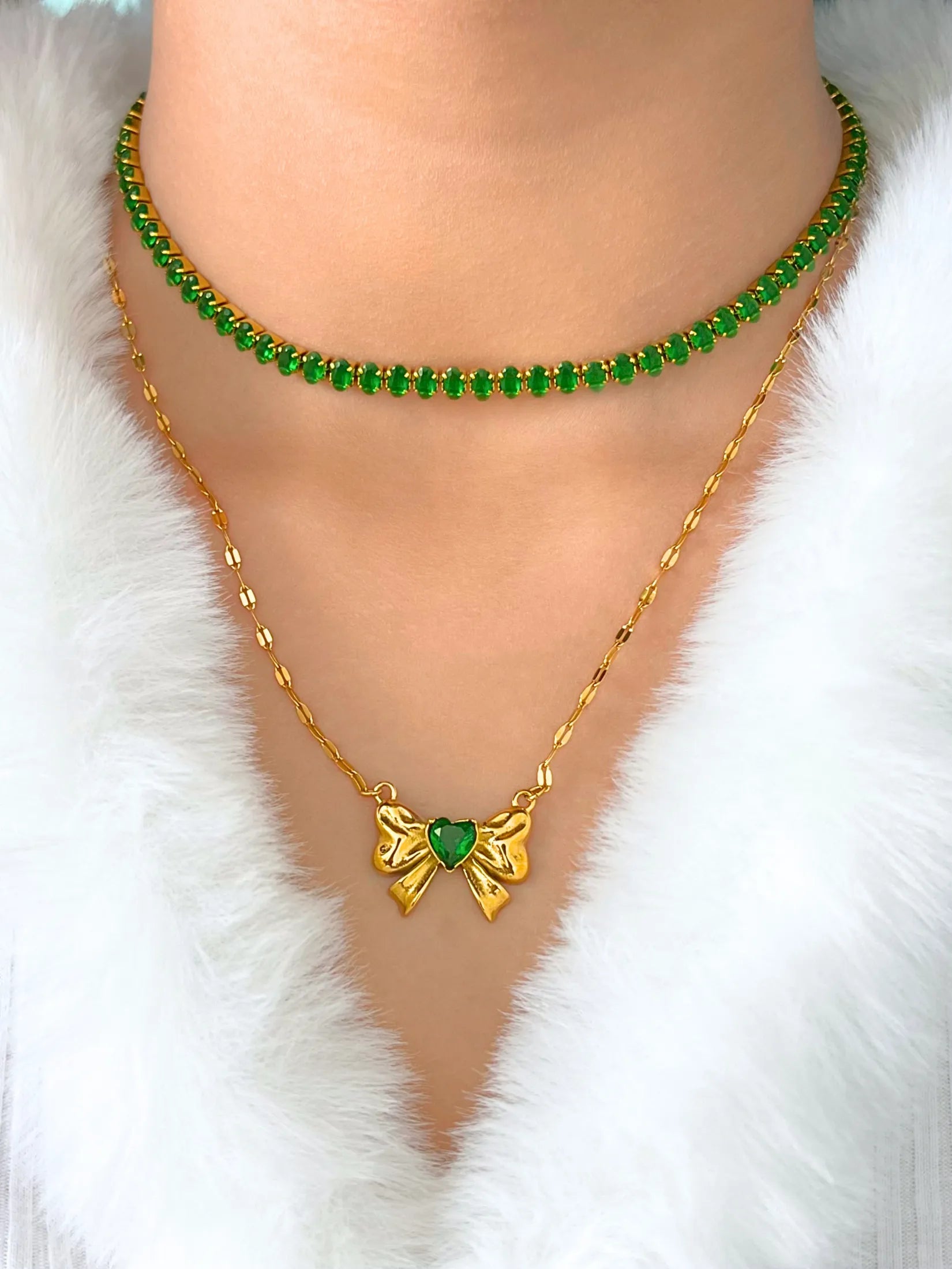 Heart & Bow Necklace
