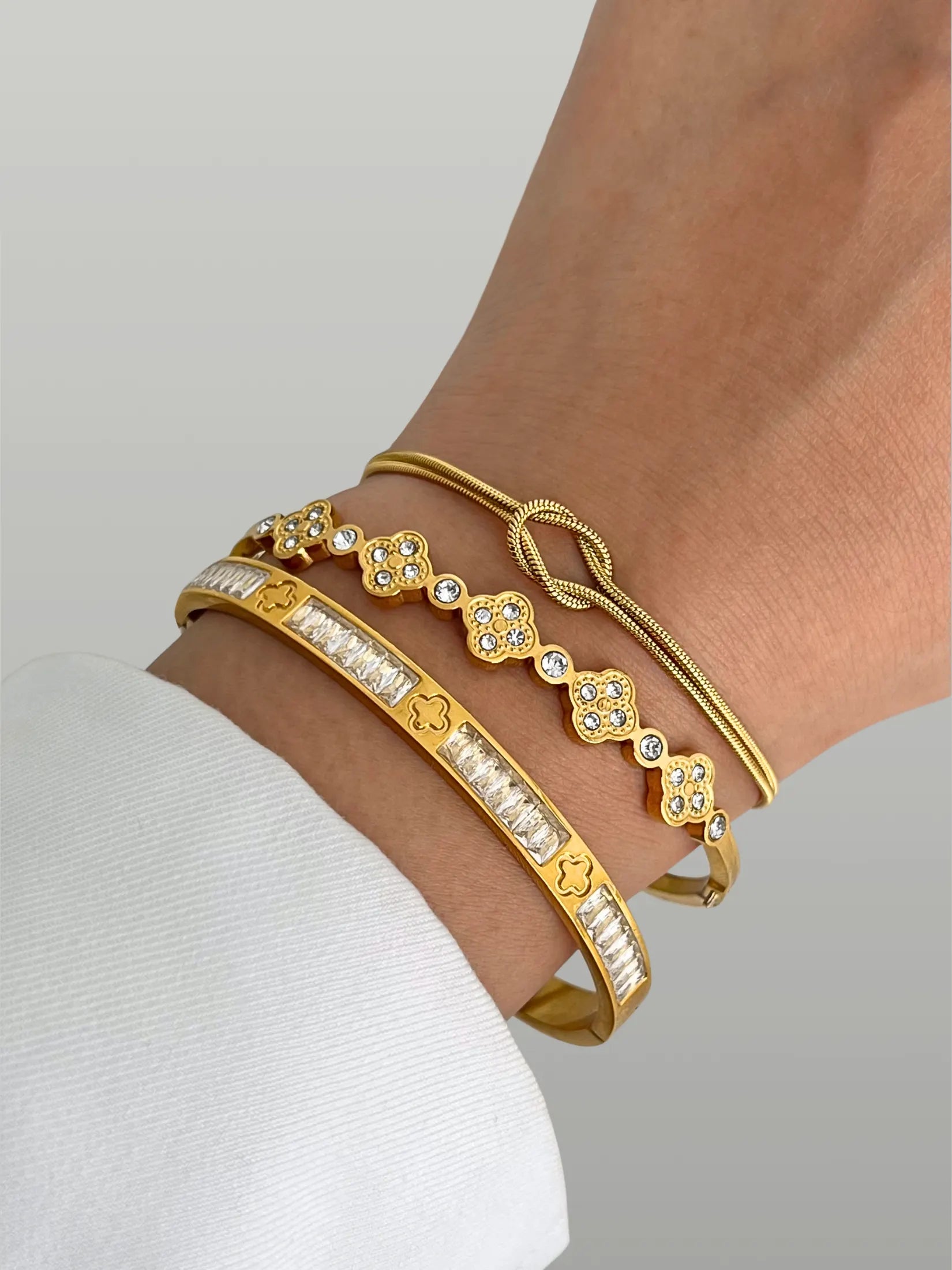Opal Clover Bangle