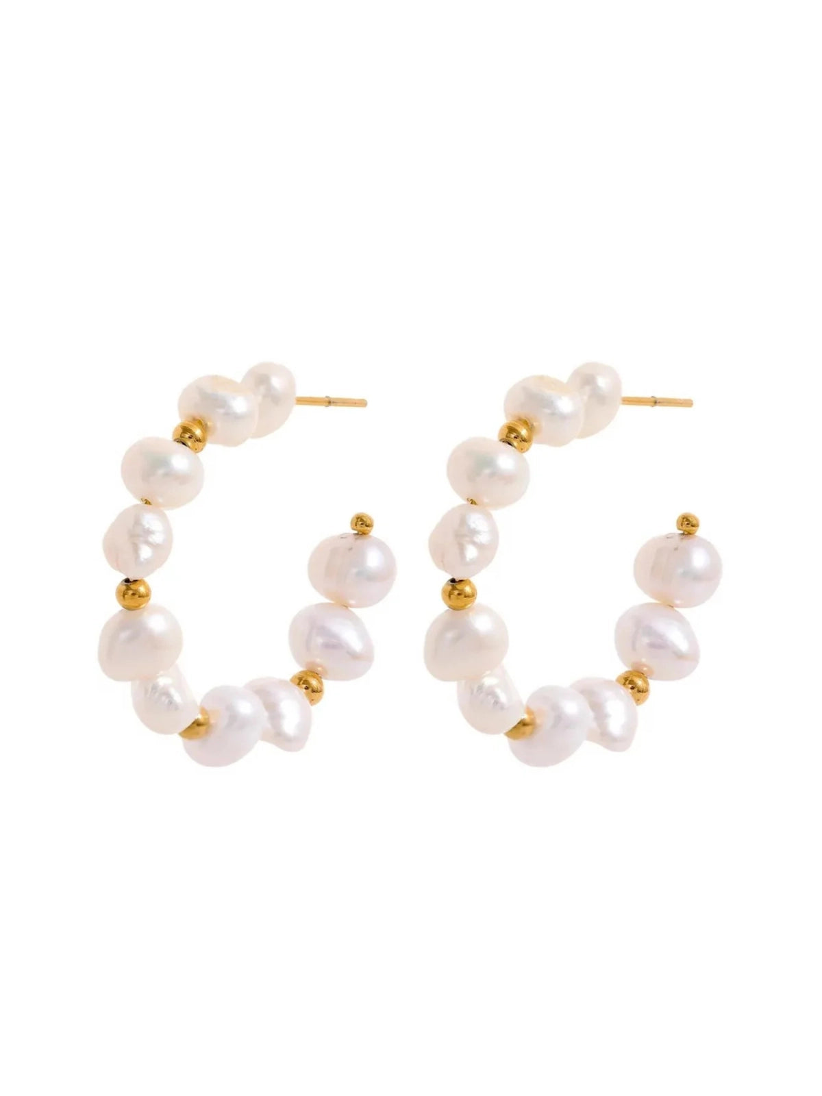 cyndi PEARL HOOP EARRING