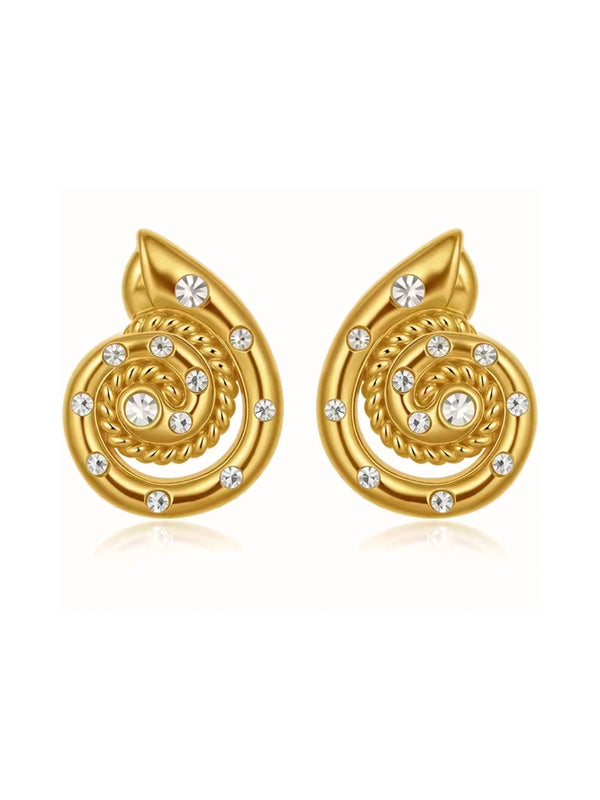 Adele Earring luxury 18K gold‑plated stainless steel by Shine With Me, front view