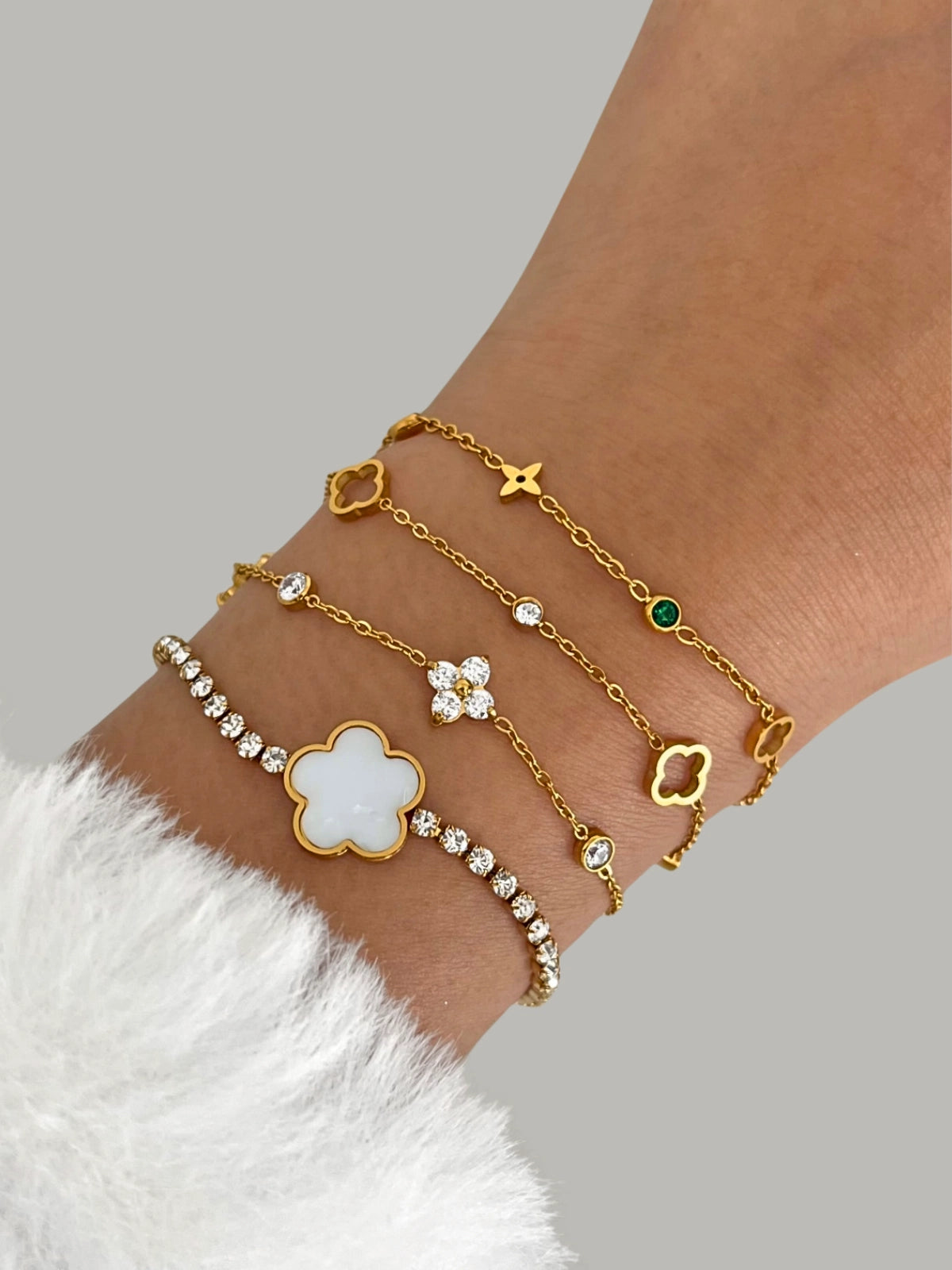 Close-up of Blaise Bracelet by Shine With Me, showing fine craftsmanship, gold-plated finish and premium materials.