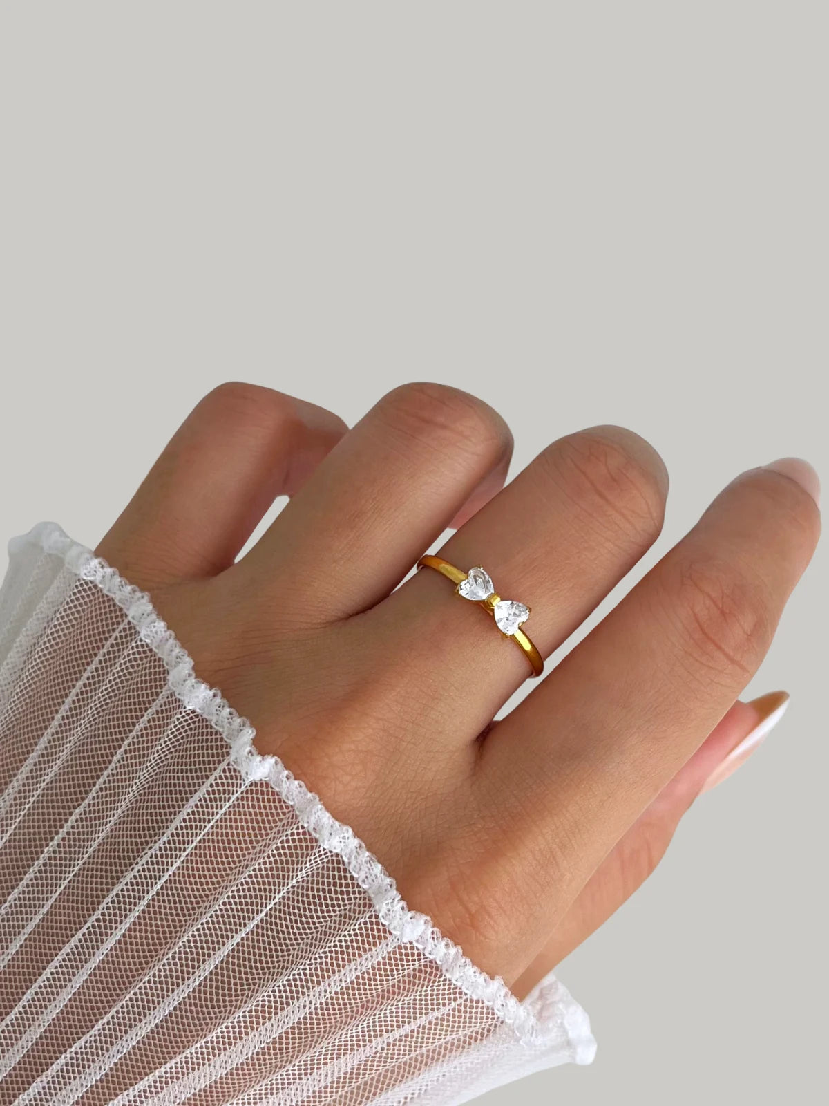 Dress Dial Ring worn on finger — 18K gold‑plated stainless steel by Shine With Me, showing statement dial design in use.