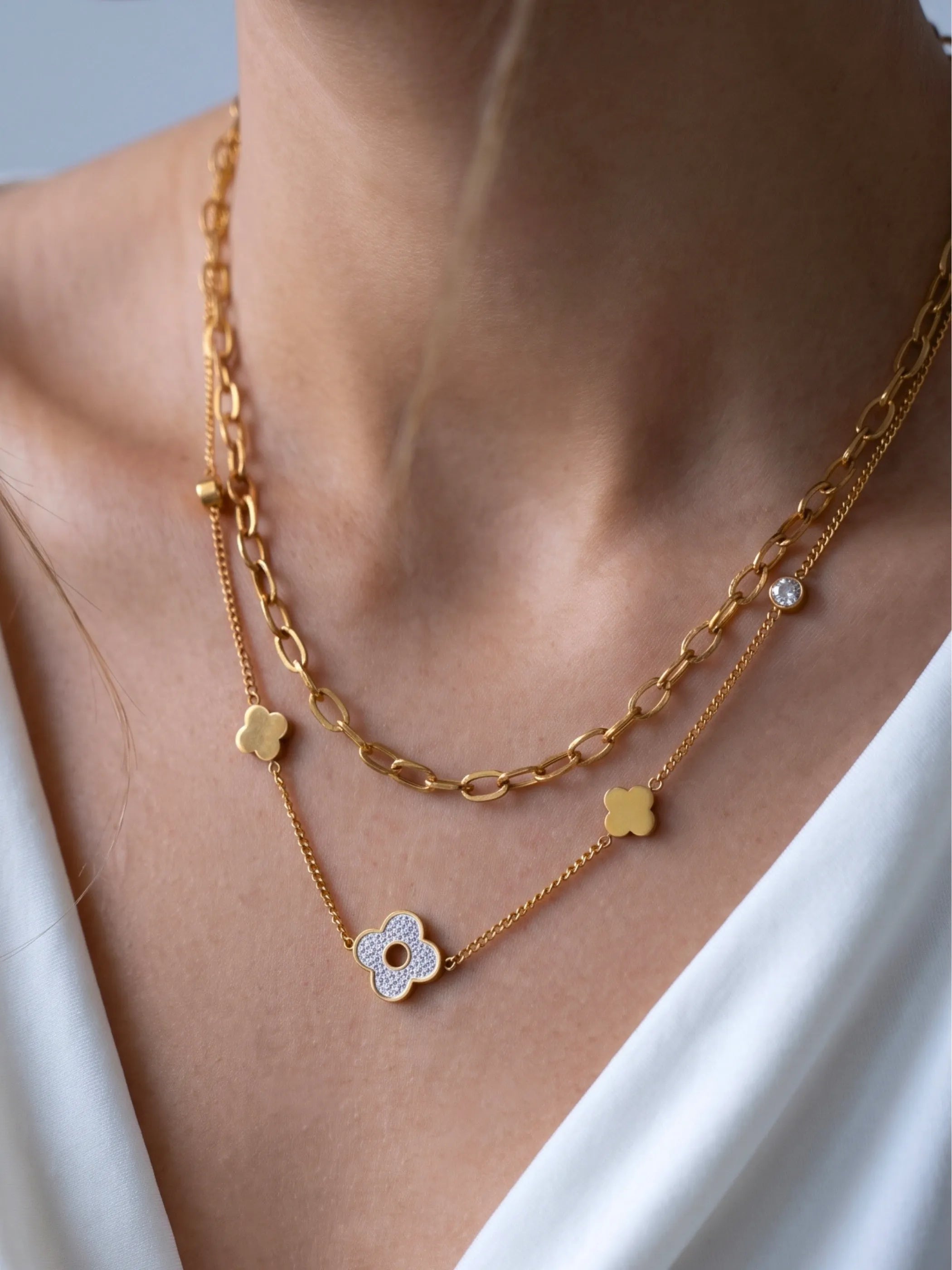 Clover Layered Necklace