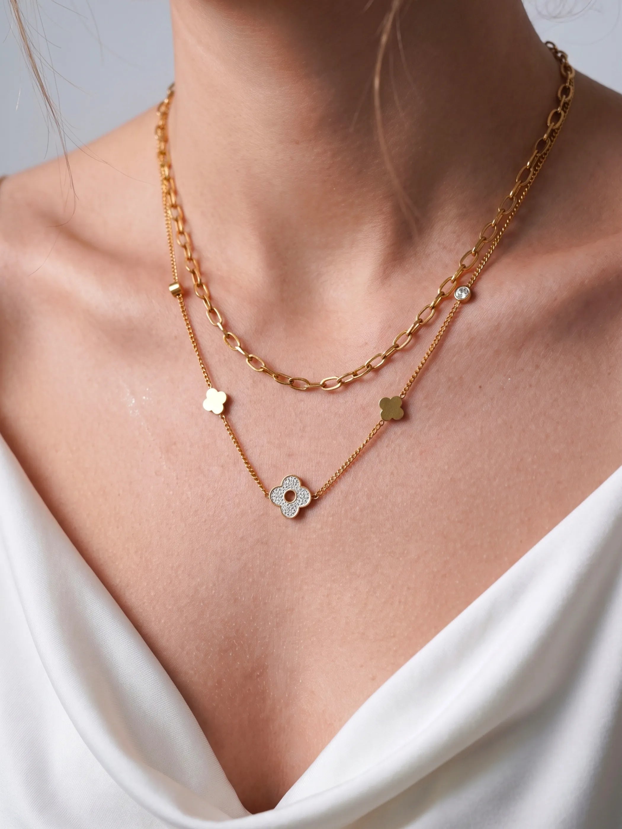 Clover Layered Necklace