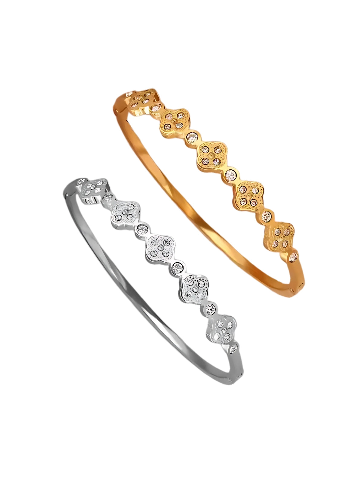 Opal clover bangle