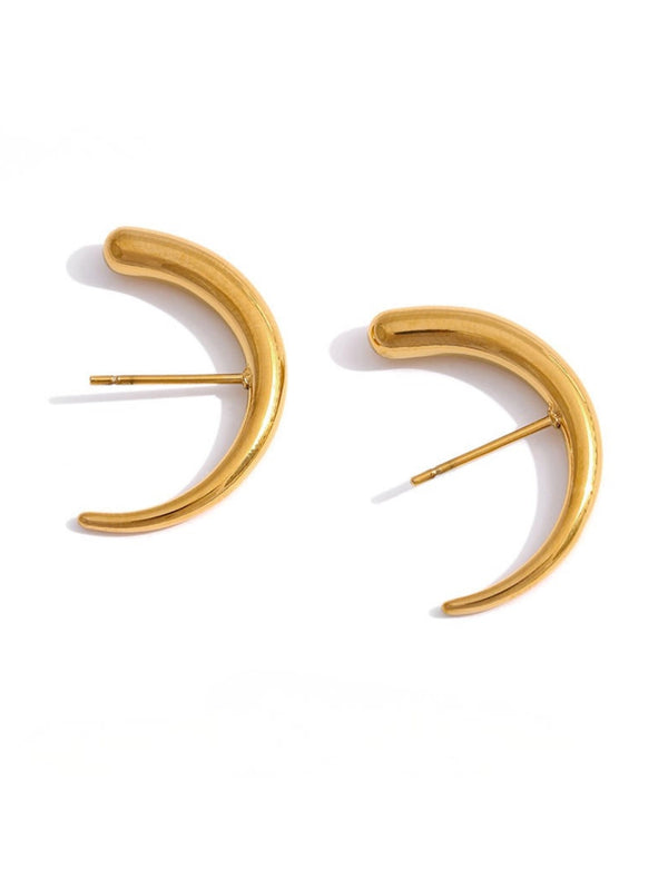 Celora Earring luxury 18K gold‑plated stainless steel earrings by Shine With Me, front view