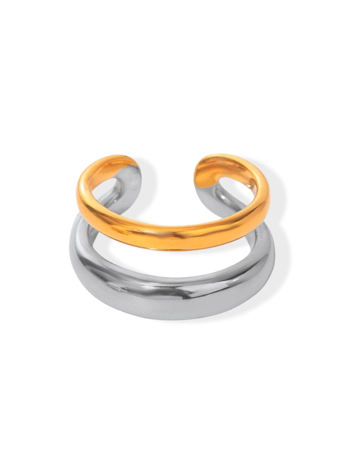 Syra Ring by Shine With Me – Gold plated ring front view